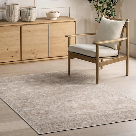 Nuloom Riya Geometric Machine Washable Area Rug 2ft 8in x 8ft KFZE03A-2808